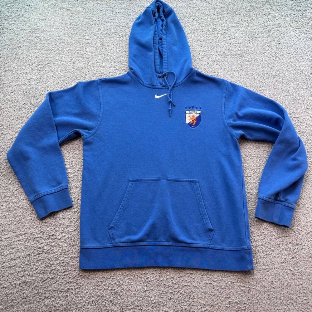 Nike Dayton Dutch Lions FC Hoodie Mens Small Blue Soccer Sweatshirt 598437-493